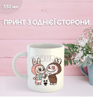 Кружка Лабубу Labubu з принтом керамічна чашка 330 мл