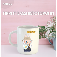Кружка Лабубу Labubu с принтом керамическая чашка 330 мл