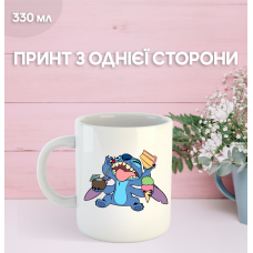 Кружка Ліло та Стіч з принтом керамічна чашка Lilo & Stitch 330 мл