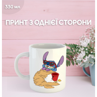 Кружка Лило и Стич с принтом керамическая чашка Lilo & Stitch 330 мл Uk_848