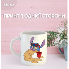 Кружка Ліло та Стіч з принтом керамічна чашка Lilo & Stitch 330 мл