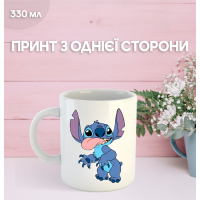 Кружка Лило и Стич с принтом керамическая чашка Lilo & Stitch 330 мл Uk_848