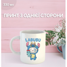 Кружка Лабубу Labubu з принтом керамічна чашка 330 мл