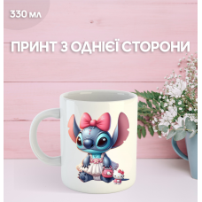 Кружка Ліло та Стіч з принтом керамічна чашка Lilo & Stitch 330 мл