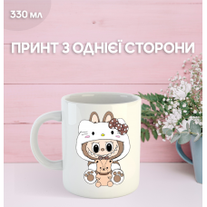 Кружка Лабубу Labubu з принтом керамічна чашка 330 мл