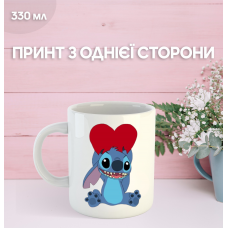 Кружка Ліло та Стіч з принтом керамічна чашка Lilo & Stitch 330 мл