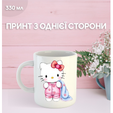 Кружка Привіт Кітті Хеллоу Кітті з принтом керамічна чашка Hello Kitty 330 мл
