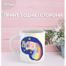 Кружка Нян Кет з принтом керамічна чашка Nyan Cat 330 мл