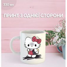 Кружка Привіт Кітті Хеллоу Кітті з принтом керамічна чашка Hello Kitty 330 мл