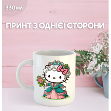 Кружка Привіт Кітті Хеллоу Кітті з принтом керамічна чашка Hello Kitty 330 мл