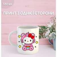 Кружка Привет Китти Хеллоу Китти с принтом керамическая чашка Hello Kitty 330 мл