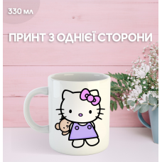 Кружка Привіт Кітті Хеллоу Кітті з принтом керамічна чашка Hello Kitty 330 мл