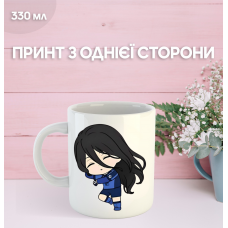 Кружка Синя в'язниця Блю Лок з принтом керамічна чашка Blue Lock 330 мл