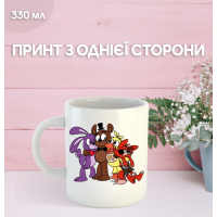Кружка Пять ночей у Фредди ФНАФ Five Nights at Freddy's аниматроники с принтом керамическая чашка South Park 330 мл
