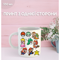 Кружка Супер Марио с принтом керамическая чашка Super Mario 330 мл