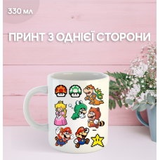 Кружка Супер Маріо з принтом керамічна чашка Super Mario 330 мл
