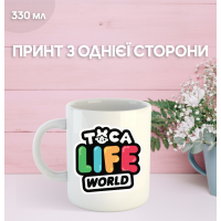 Кружка Тока Лайф ворлд з принтом керамічна чашка Toca life world Toca Boca 330 мл