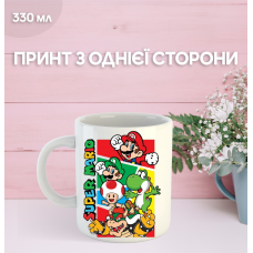 Кружка Супер Маріо з принтом керамічна чашка Super Mario 330 мл