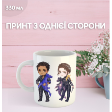 Кружка Четверте крило роман книга з принтом керамічна чашка Fourth Wing 330 мл