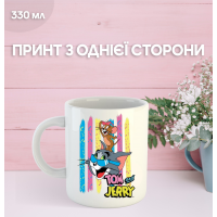 Кружка Том і Джеррі з принтом керамічна чашка Tom and Jerry 330 мл