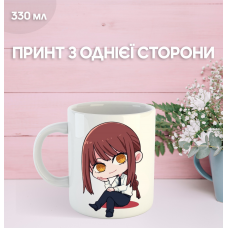 Кружка Людина бензопила з принтом керамічна чашка Chainsaw Man 330 мл