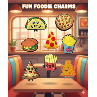 Джибітси їжа фаст-фуд food Jibbitz 8 шт аксесуари крокс прикраса Dz_47_2