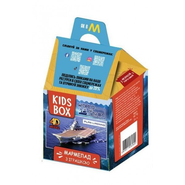 Світ військових кораблів World of Warships Kids box Кідс бокс Світбокс мармелад з іграшкою в коробочці