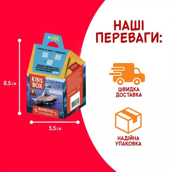Світ військових кораблів World of Warships Kids box Кідс бокс Світбокс мармелад з іграшкою в коробочці