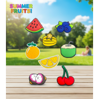 Джибітси фрукти fruits Jibbitz 8 шт аксесуари крокс прикраса