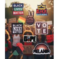 Джибітси Black Lives Matter права афроамериканців Jibbitz 8 шт аксесуари крокс прикраса Dz_115_1