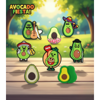 Джибітси авокадо avocado Jibbitz 8 шт аксесуари крокс прикраса Dz_121_1