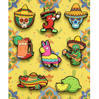 Джибітси Мексика Mexico такос кактус Jibbitz 8 шт аксесуари крокс прикраса Dz_127_1