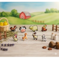 Джибітси тварини ферма прикраси для взуття в стилі фермерських тварин Jibbitz Farm 7 шт аксесуари крокс