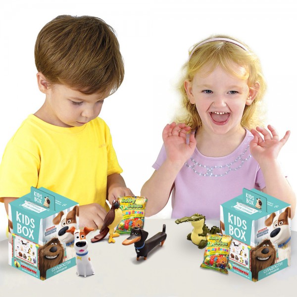 Тайная жизнь домашних животных The Secret Life of Pets Свитбокс Кидсбокс игрушка и мармелад Kids Box Sweet Box