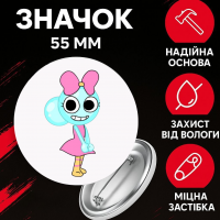 Значок У Світі Денді Roblox Dandy's World на шпильці на рюкзак 44 мм 1 шт zn_1_8