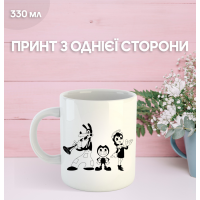 Кружка Бенді та чорнильна машина з принтом керамічна чашка Bendy and the ink machine 330 мл Uk_671 