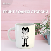 Кружка Бенді та чорнильна машина з принтом керамічна чашка Bendy and the ink machine 330 мл Uk_671 