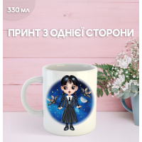 Кружка Вензі Аддамс Венздей з принтом керамічна чашка Wednesday Addams 330 мл Uk_882