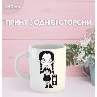 Кружка Вензі Аддамс Венздей з принтом керамічна чашка Wednesday Addams 330 мл Uk_882