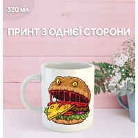 Кружка їжа бургер з принтом керамічна чашка Hamburger 330 мл Uk_560