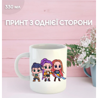 Кружка Кейпоп мисливці на демонів K-Pop Demon Hunters з принтом керамічна чашка 330 мл Uk_1321