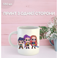 Кружка Кейпоп-охотницы на демонов с принтом керамическая чашка K-Pop Demon Hunters 330 мл